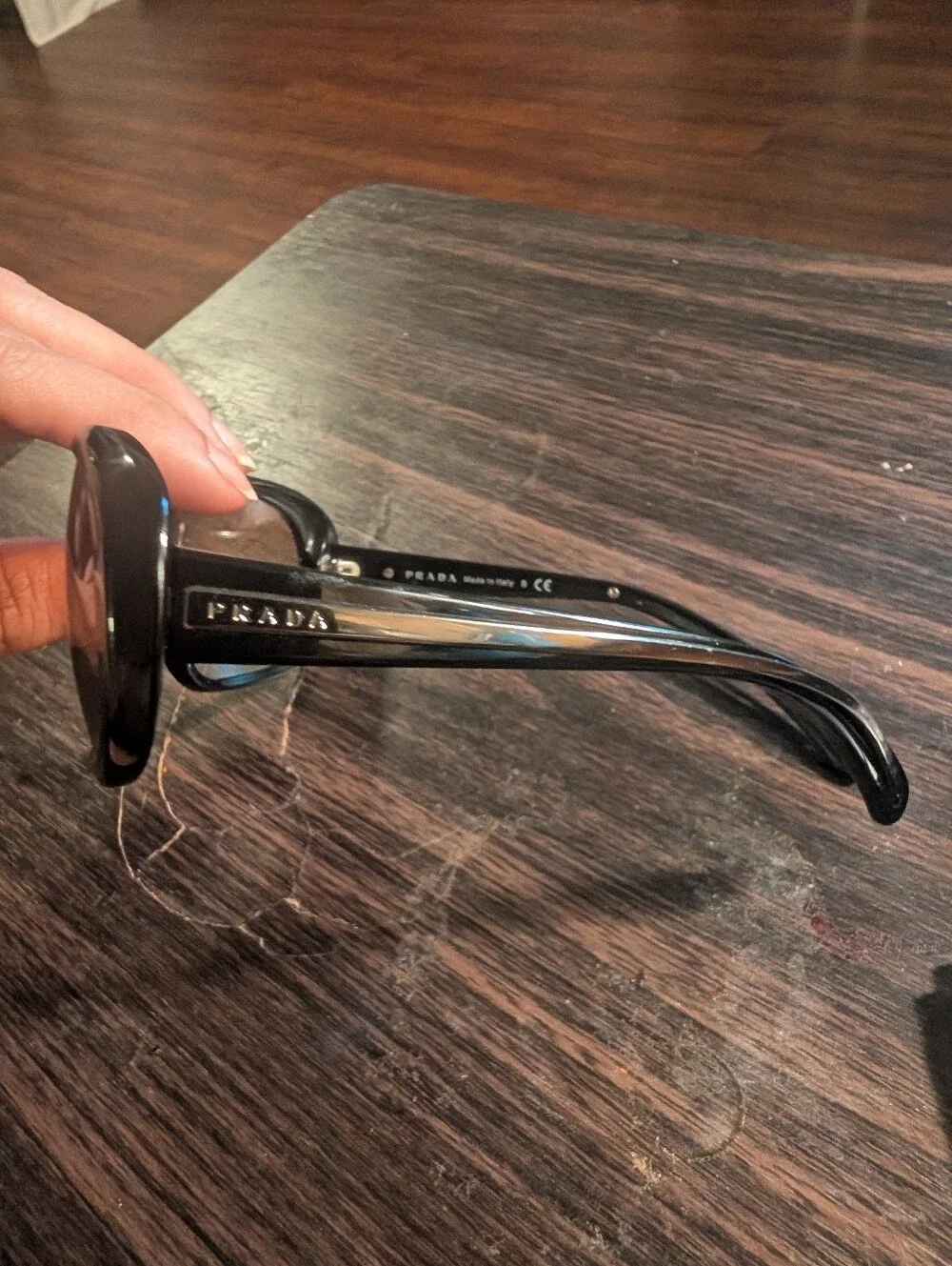 Prada SPR 18L-A 7ZK-4V1 Purple sunglasses Logo temple Plaque Size 58-15-13 NEW